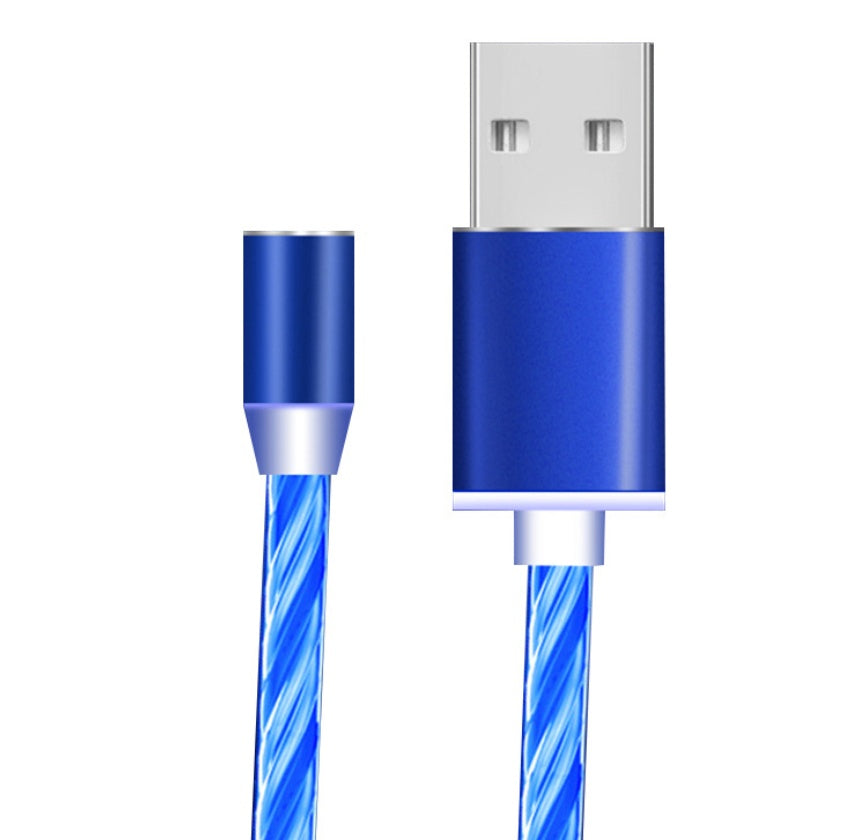 Magnetic LED Charging Cable for iPhone / Android / Type-C – Glows and Snaps in Place!